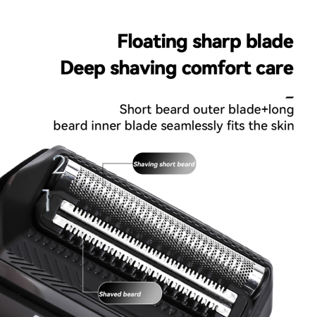 Aparat de barbierit KEMEI KM-T229, shaver 10500RPM, IPX7, Design Compact, Motor Puternic, Accesorii Incluse [3]