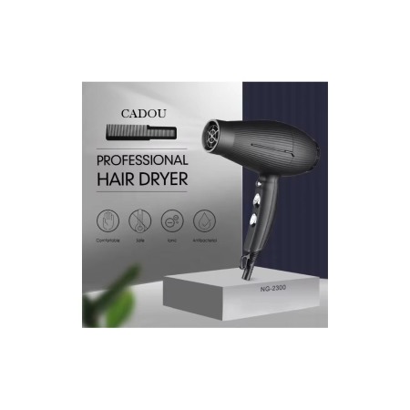 Uscător de păr profesional Wmark NG-2300, 2400W, ionic, difuzor bucle, 2 concentratoare, aer puternic, uscare rapida, negru [1]