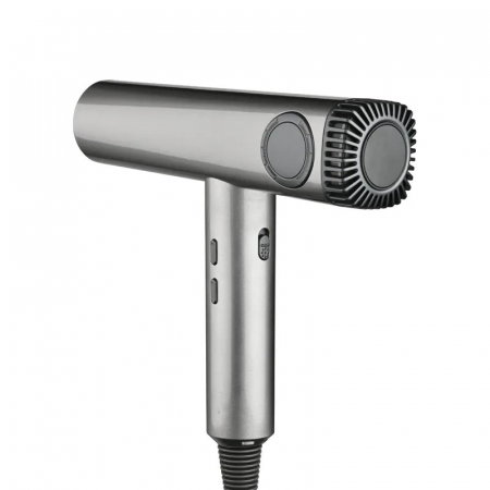 Uscator de par profesional, WMARK NG-9107, 1650W, display LED, motor brushless 100000rpm, 2 Concentratoare magnetice, 1 difuzor, 2 arici, carcasa metalica, silver [1]