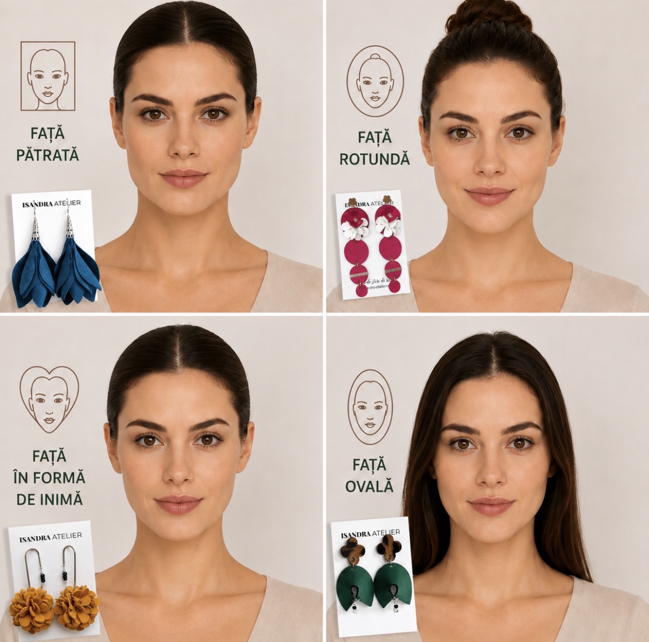 Cum alegi cerceii potriviti în functie de forma fetei? Ghid complet pentru alegerea cerceilor perfecti