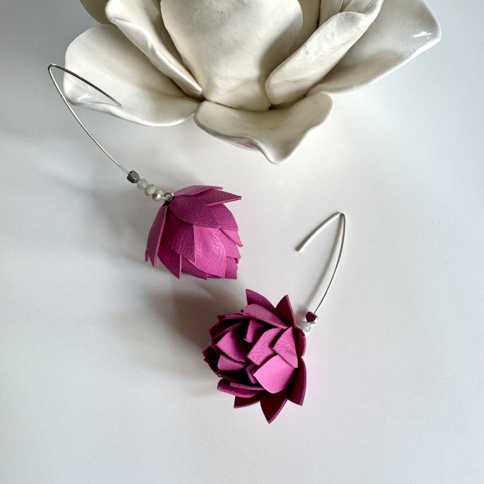 Cercei ghinda roz [1]