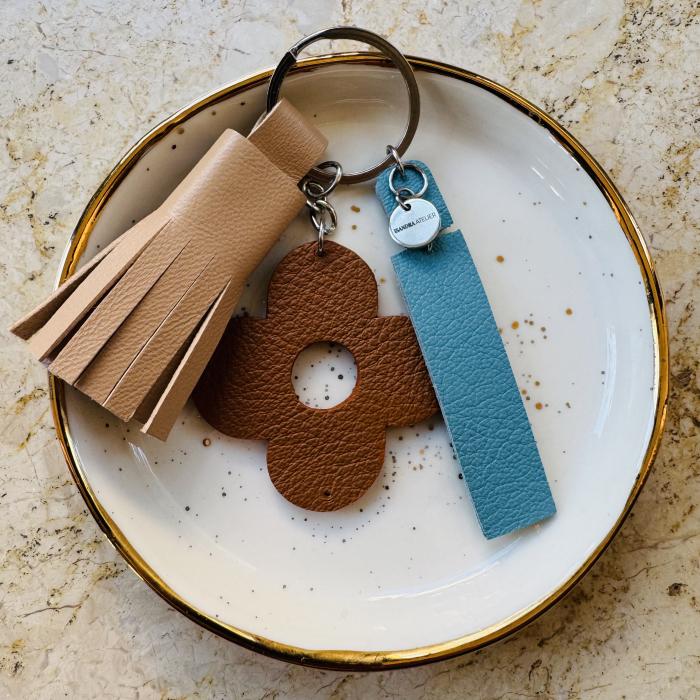 Breloc piele naturala litera I [1]