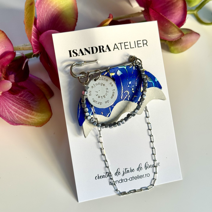 Brosa piele inima si banut gravat "Omul bun..." [5]