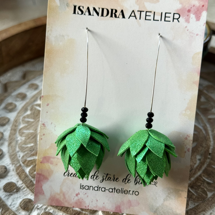 Cercei ghinda verde sidef [1]