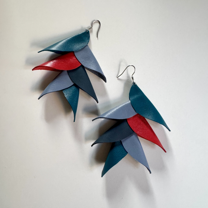 Cercei piele  Heliconia B [1]