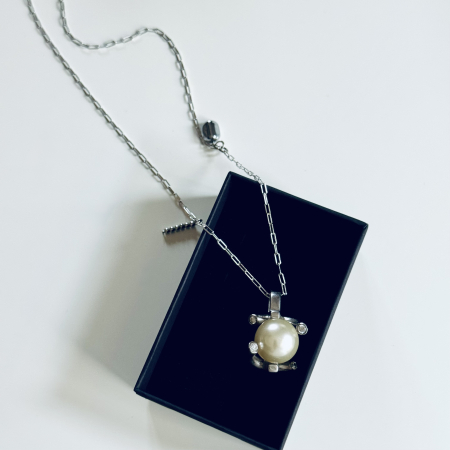 Bijuterii din argint 925 - Lant argint cu charm mare scoica