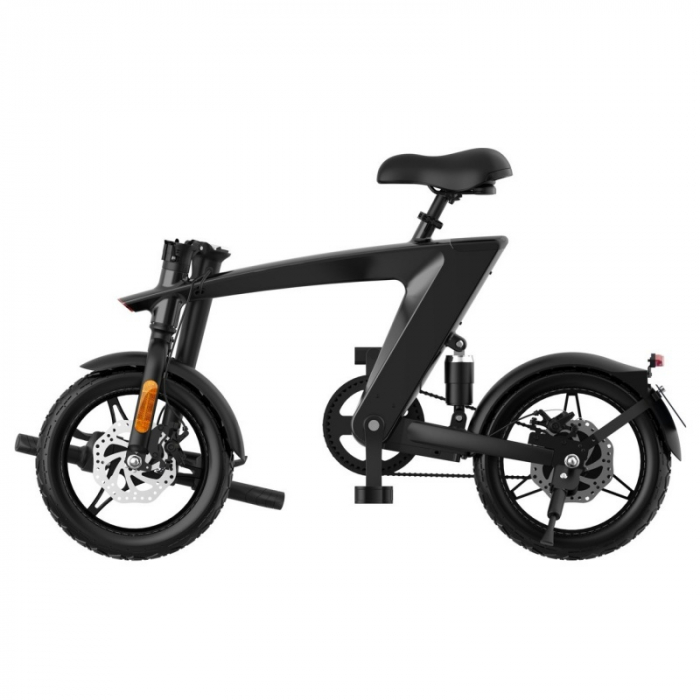 Bicicleta electrica iSEN H1 Flying Fish Negru, 250W, 22NM, Rulare full electric sau asistata, 25km/h, IPX4, Baterie detasabila 10Ah [2]