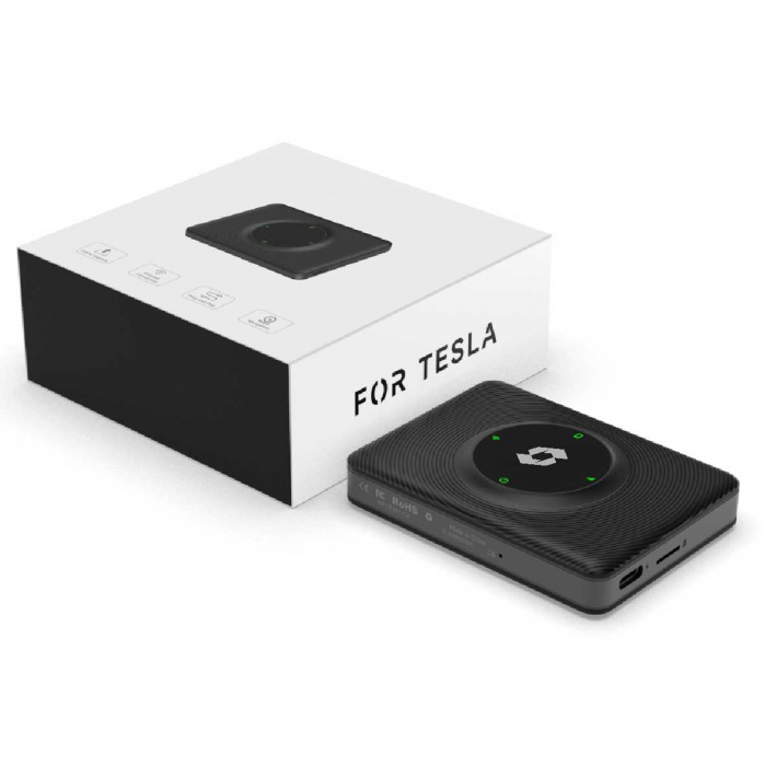 iSEN Smart Box pentru Tesla T2C Negru, 4G, iPhone 6 sau iOS 10+, Tesla OS, Bluetooth 4.2, Wi-fi, GPS, Asistent vocal Siri, Indicator LED [3]