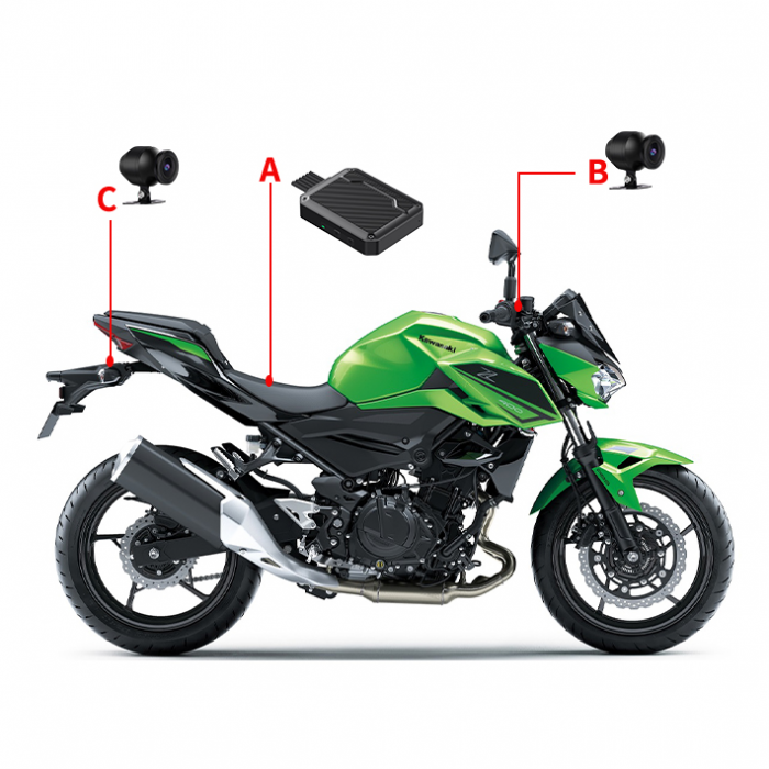Mini camera de bord iSEN ZW2 pentru motociclete, 4G, HD1080P, WIFI, GPS tracking, 145°, G-sensor, inregistrare in bucla, ADAS, IP67 [2]