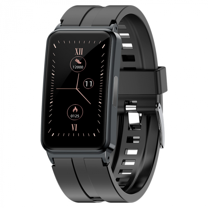 Smartband iSEN EP01 Negru, 1.47" IPS HD, ECG, Ritm cardiac, Presiune sanguina, Glicemie, Oxigen, Monitorizare somn, Bt v5.1, IP67, 210mAh [3]