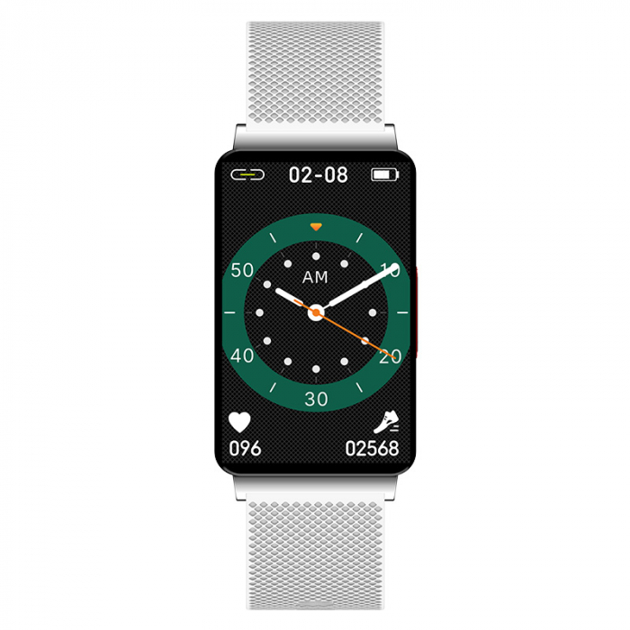 Smartband iSEN EP08 Alb, 1.57", HD, ECG, Glicemie, Ritm cardiac, Presiune sanguina, Oxigen, Monitorizare somn, Bt v5.1, IP67, 210mAh [2]