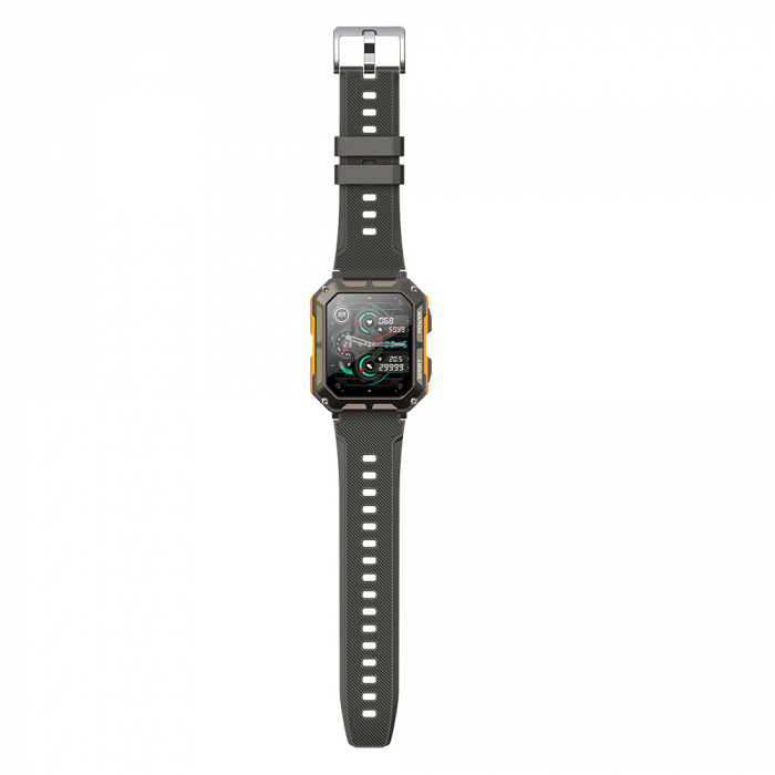 Smartwatch iSEN C20 Pro Orange, 1.83 inch, Apel bluetooth, Bluetooth 5.0, Ritm cardiac, SpO2, 123 sporturi, Ip68, 380mAh [10]