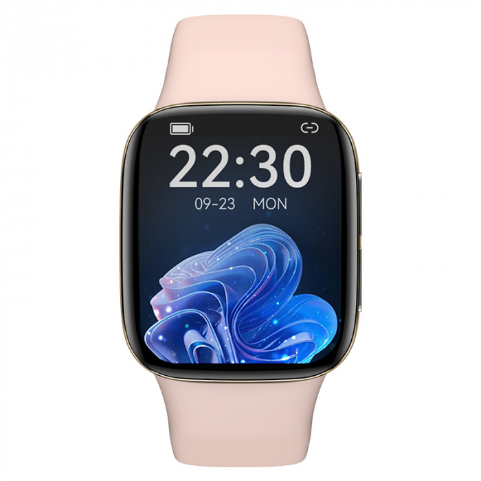 Smartwatch iSEN JL08 Gold+Roz, 1.72 inch HD, Apel bluetooth, Asistent vocal, HR, Glicemie, VO2max, ECG, temperatura, NFC, IP67, 270mAh [2]