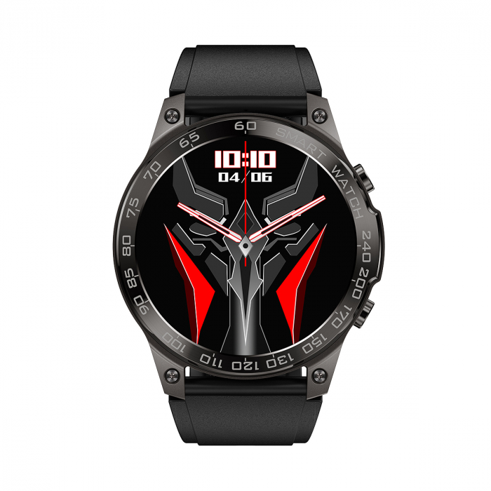 Smartwatch iSEN Watch DM50, Negru cu bratara neagra silicon, Monitorizare functii vitale, AMOLED 1.43", Bt v5.0, NFC, IP68, 400 mAh [2]