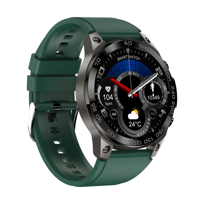 Smartwatch iSEN Watch DM50, Verde cu bratara verde silicon, Monitorizare functii vitale, AMOLED 1.43", Bt v5.0, NFC, IP68, 400 mAh [3]