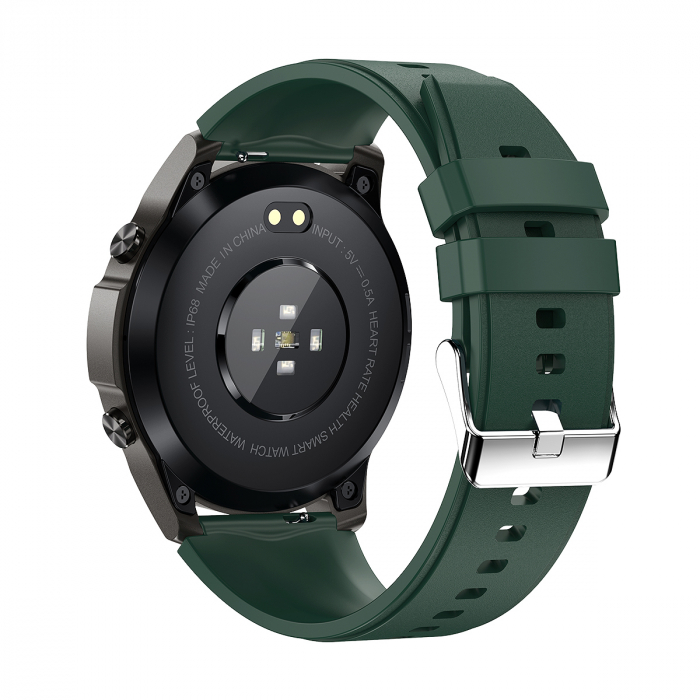Smartwatch iSEN Watch DM50, Verde cu bratara verde silicon, Monitorizare functii vitale, AMOLED 1.43", Bt v5.0, NFC, IP68, 400 mAh [4]