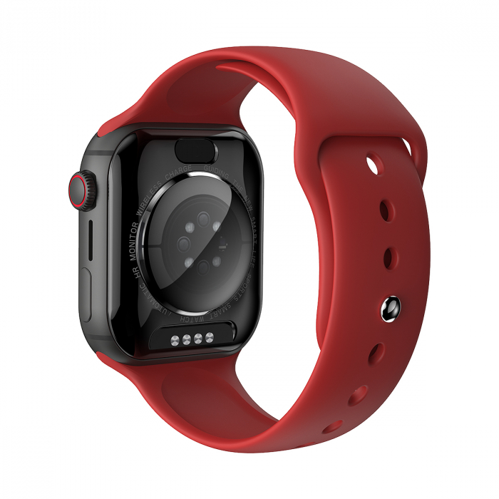 Smartwatch iSEN Watch DM60, negru cu bratara rosie silicon, 4G, 2.02" HD, 4GB RAM + 64GB ROM, android 8.1, Bt v4.2, nanoSIM, IP67, 800 mAh [4]