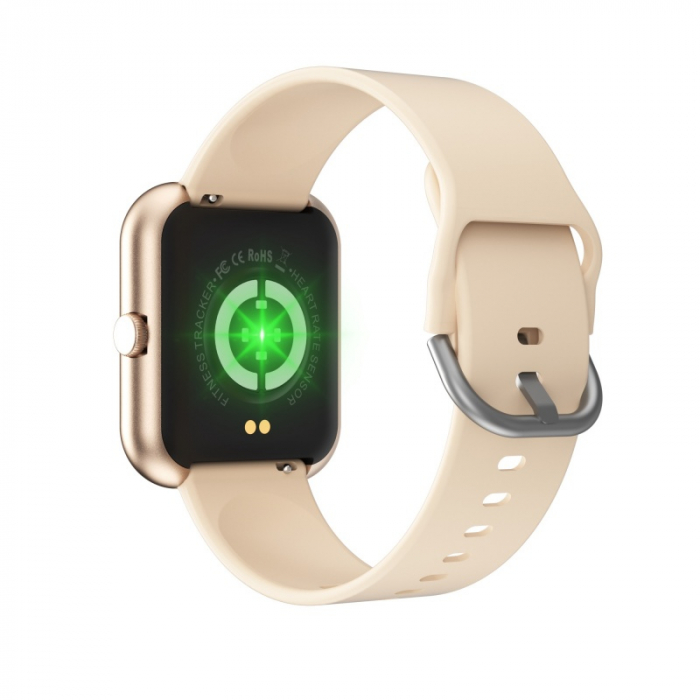 Smartwatch iSEN Watch i8 Gold, IPS 1.7", Ritm cardiac, Presiune sanguina, Saturatie oxigen, Contor calorii, Bluetooth v5.0, IP67, 230mAh [4]