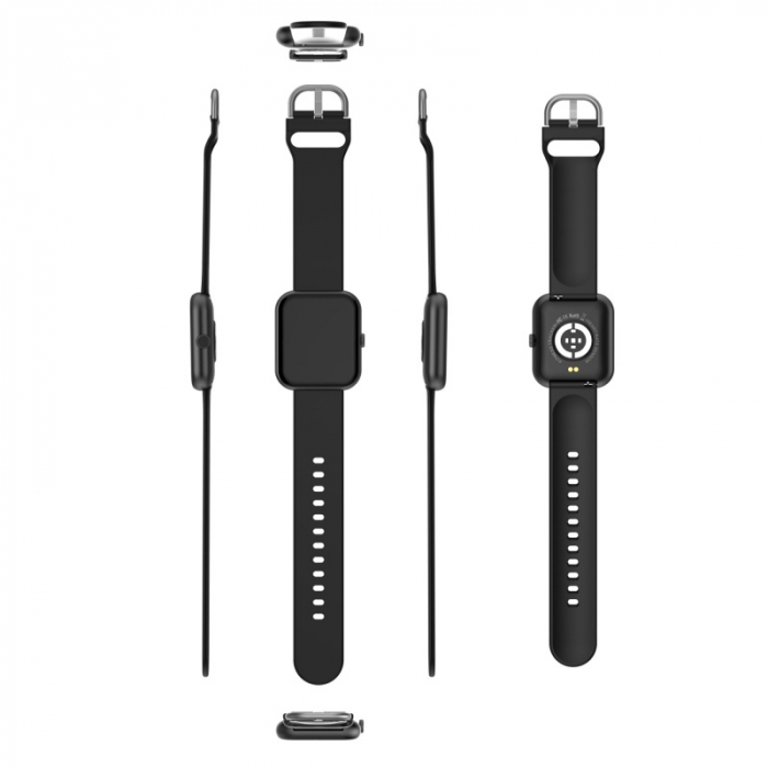 Smartwatch iSEN Watch i8 Negru, IPS 1.7", Ritm cardiac, Presiune sanguina, Saturatie oxigen, Contor calorii, Bluetooth v5.0, IP67, 230mAh [7]