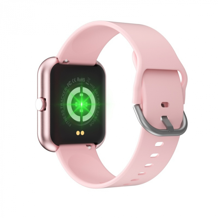Smartwatch iSEN Watch i8 Roz, IPS 1.7", Ritm cardiac, Presiune sanguina, Saturatie oxigen, Contor calorii, Bluetooth v5.0, IP67, 230mAh [4]