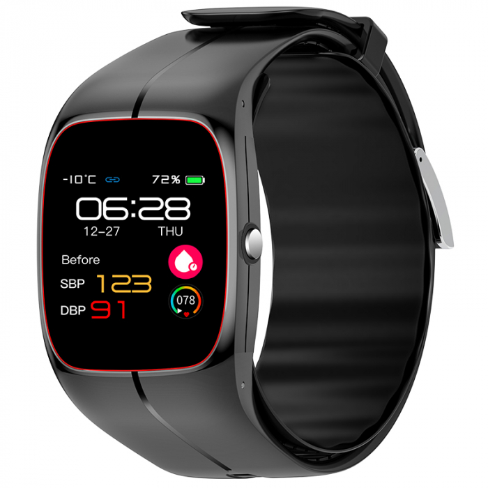 Smartwatch iSEN Watch P20 Negru, 1.3" HD, Tensiometru cu manseta gonflabila, Monitorizare familie, Ritm cardiac, Temperatura, Oxigen, 220mAh [4]