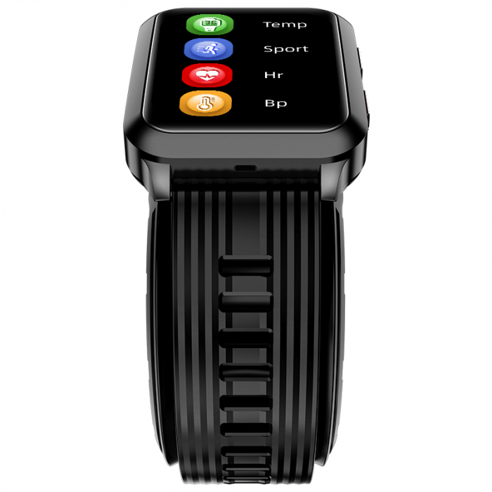 Smartwatch iSEN Watch P60 Negru, IPS 1.65", Tensiometru cu manseta gonflabila, Monitorizare familie, Ritm cardiac, Temperatura, Oxigen [7]