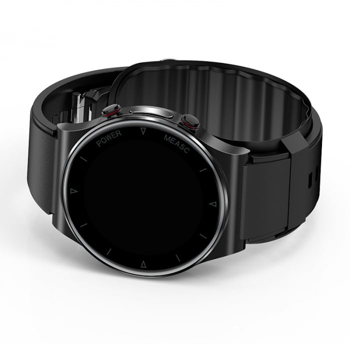 Smartwatch iSEN Watch P70 Negru cu bratara neagra din TPU, 1.32" HD, Tensiometru cu manseta gonflabila, EKG, HR, Temperatura, Oxigen SpO2 [6]