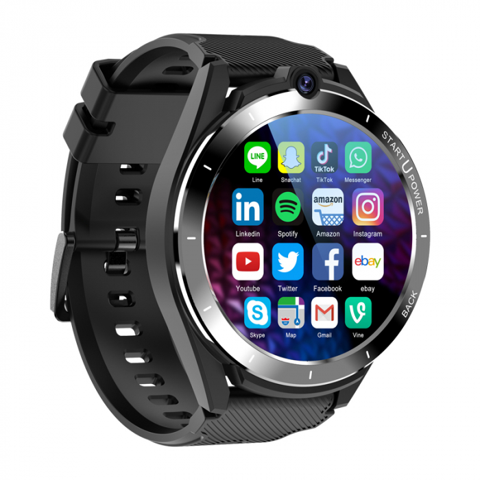 Smartwatch iSEN Watch Z40 Negru 4G, Android 11, Power Bank, 6GB RAM, 128GB ROM, Monitorizare functii vitale, HD 1.6", IP67, 900 mAh+900 mAh [4]
