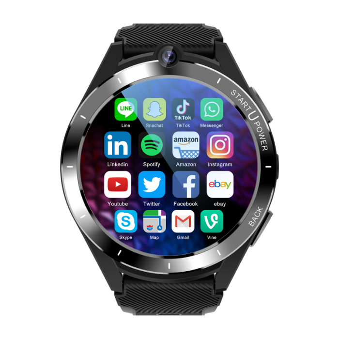 Smartwatch iSEN Watch Z40 Negru 4G, Android 11, Power Bank, 6GB RAM, 128GB ROM, Monitorizare functii vitale, HD 1.6", IP67, 900 mAh+900 mAh [3]
