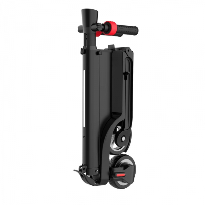 Trotineta electrica pliabila iSEN X6 Negru, display LED, motor 250W, autonomie maxima 20km, viteza pana la 25km/h, baterie detasabila [5]