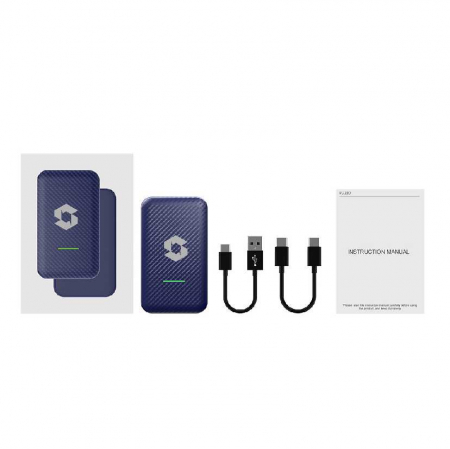 Adaptor pentru CarPlay si Android Auto wireless iSEN 4.0 CP2A  Albastru, WiFi 5G, Bluetooth, Conectare automata [3]