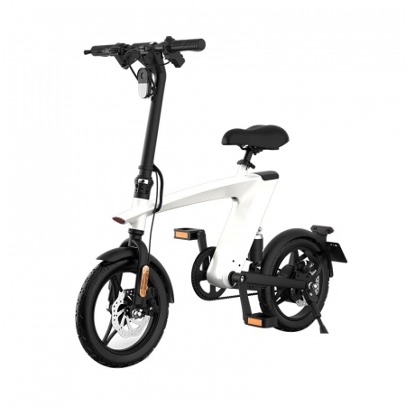 Bicicleta electrica iSEN H1 Flying Fish Alb, 250W, 22NM, Rulare full electric sau asistata, 25km/h, IPX4, Baterie detasabila 10Ah [0]