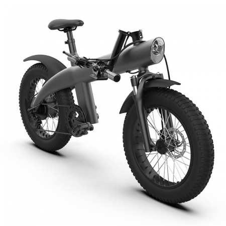 Bicicleta electrica iSEN Q3 Fat Bike Gri, 750W, 7 viteze Shimano, Rulare full electric sau asistata, 32km/h, Baterie detasabila, IP54 [4]