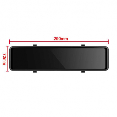 Oglinda iSEN S18 DVR, 11.26", Display tactil, Dual-core, 4K, Night vision, WiFi, GPS, Slot card de memorie, Camera marsarier [2]