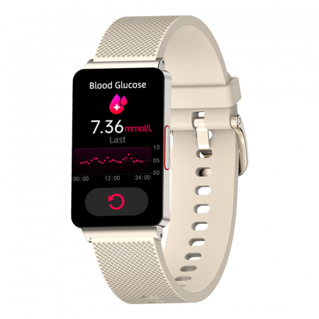 Smartband iSEN EP08 Gold, 1.57", HD, ECG, Glicemie, Ritm cardiac, Presiune sanguina, Oxigen, Monitorizare somn, Bt v5.1, IP67, 210mAh [2]