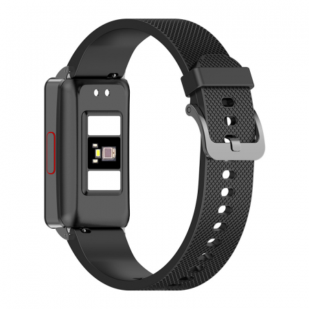 Smartband iSEN EP08 Negru, 1.57", HD, ECG, Glicemie, Ritm cardiac, Presiune sanguina, Oxigen, Monitorizare somn, Bt v5.1, IP67, 210mAh [5]
