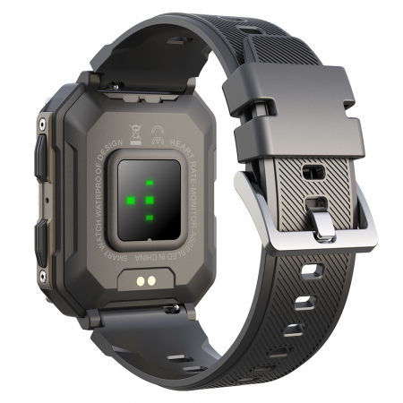Smartwatch iSEN C20 Pro Negru, 1.83 inch, Apel bluetooth, Bluetooth 5.0, Ritm cardiac, SpO2, 123 sporturi, Ip68, 380mAh [6]