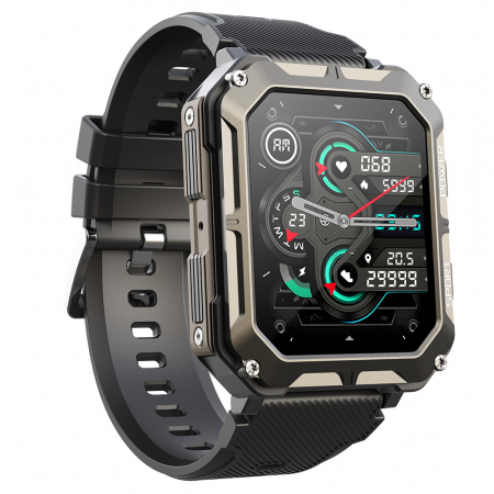 Smartwatch iSEN C20 Pro Negru, 1.83 inch, Apel bluetooth, Bluetooth 5.0, Ritm cardiac, SpO2, 123 sporturi, Ip68, 380mAh [3]