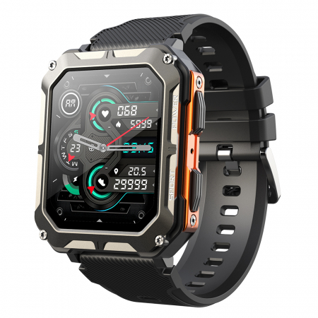 Smartwatch iSEN C20 Pro Orange, 1.83 inch, Apel bluetooth, Bluetooth 5.0, Ritm cardiac, SpO2, 123 sporturi, Ip68, 380mAh [1]