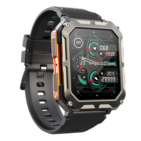 Smartwatch iSEN C20 Pro Orange, 1.83 inch, Apel bluetooth, Bluetooth 5.0, Ritm cardiac, SpO2, 123 sporturi, Ip68, 380mAh [2]