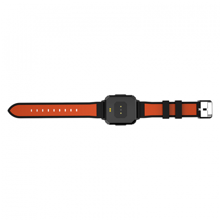 Smartwatch iSEN Watch C1 Negru cu portocaliu, IPS 1.7", Puls, Presiune sanguina, Saturatie oxigen, Monitorizare somn, Bt v5.0, IP67, 230mAh [13]