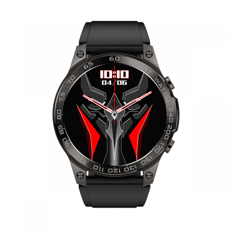 Smartwatch iSEN Watch DM50, Negru cu bratara neagra silicon, Monitorizare functii vitale, AMOLED 1.43", Bt v5.0, NFC, IP68, 400 mAh [1]