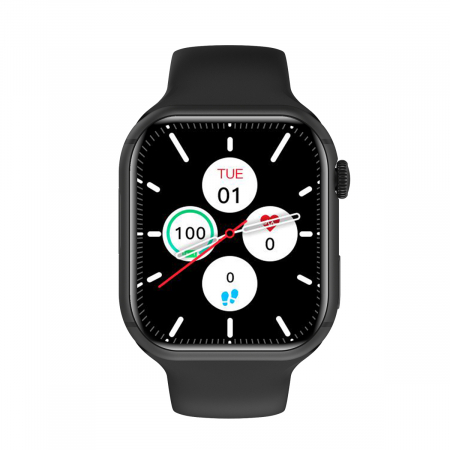 Smartwatch iSEN Watch DM60, negru cu bratara neagra silicon, 4G, 2.02" HD, 4GB RAM + 64GB ROM, android 8.1, Bt v4.2, nanoSIM, IP67, 800 mAh [2]