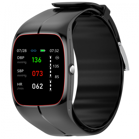 Smartwatch iSEN Watch P20 Negru, 1.3" HD, Tensiometru cu manseta gonflabila, Monitorizare familie, Ritm cardiac, Temperatura, Oxigen, 220mAh [4]