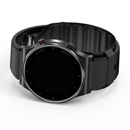 Smartwatch iSEN Watch P70 Negru cu bratara neagra din TPU, 1.32" HD, Tensiometru cu manseta gonflabila, EKG, HR, Temperatura, Oxigen SpO2 [5]