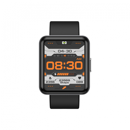 iSEN - Smartwatch iSEN Watch Q333, Negru, IPS 1.7", Puls, Presiune sanguina, Saturatie oxigen, Monitorizare somn, Bt v5.0, IP67, 180mAh