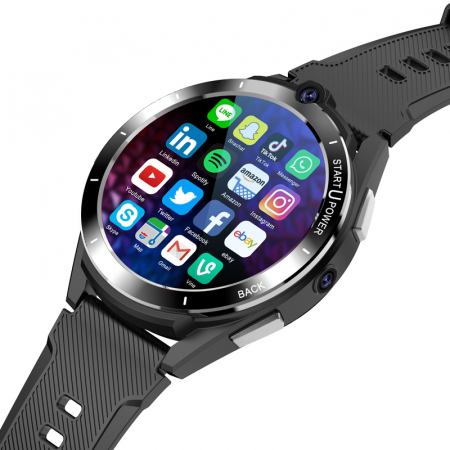 Smartwatch iSEN Watch Z40 Negru 4G, Android 11, Power Bank, 6GB RAM, 128GB ROM, Monitorizare functii vitale, HD 1.6", IP67, 900 mAh+900 mAh [6]