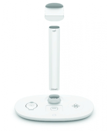 Suport casti / Incarcator wireless iSEN 4 in 1 Alb, Incarcator casti 3W max, Incarcator ceas 2W max, Incarcator telefon 15W max [1]