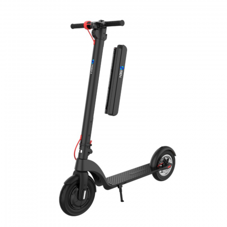 Trotinete - Trotineta electrica pliabila iSEN X8 2023 Negru, BT, 10 inch, motor 350W, autonomie maxima 45km, viteza pana la 25km/h, baterie detasabila