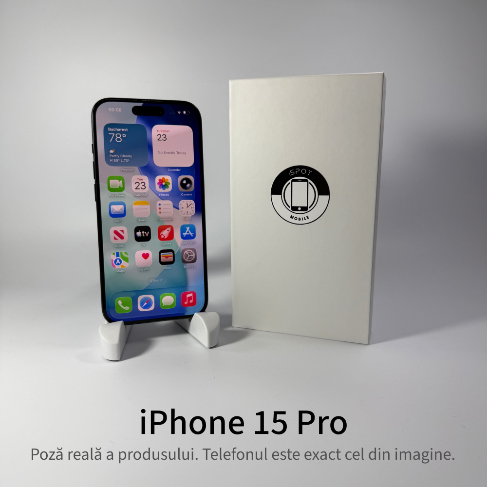 iPhone 15 Pro 256GB Blue Grad A - Second Hand - GARANTIE 2 ANI [2]